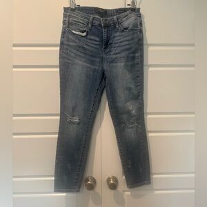 Judy Blue Relaxed Fit Distressed Skinny Jean Light Wash Mid Rise Size 31